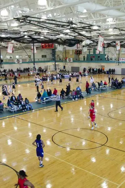 People playing basketball at Canlan Sports Center